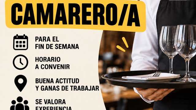 Camarero fines de semana