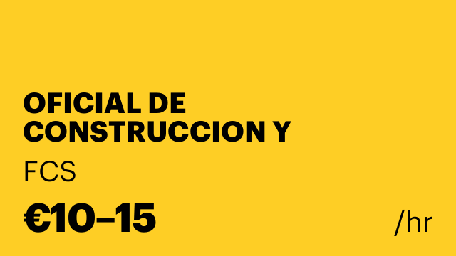 OFICIAL DE CONSTRUCCION Y OPERARIO