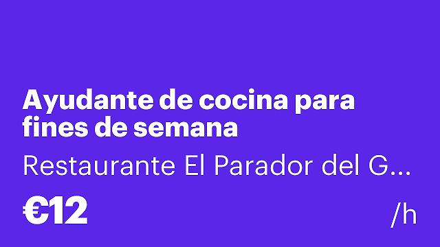 Ayudante de cocina para fines de semana