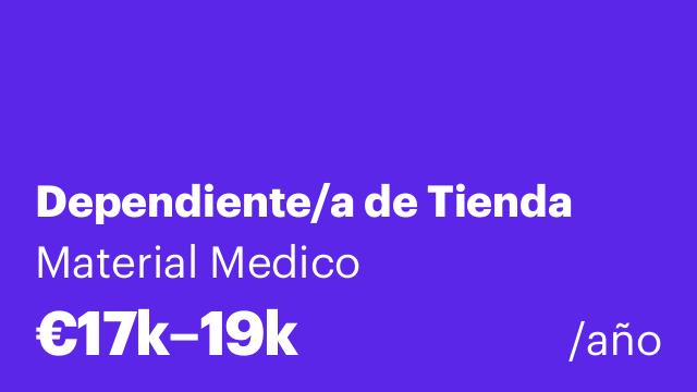 Dependiente/a de Tienda