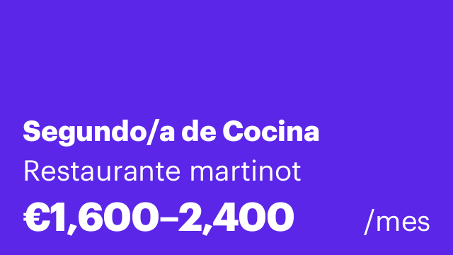 Segundo/a de Cocina