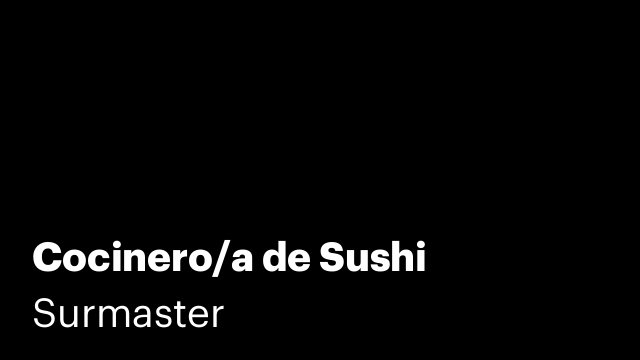 Cocinero/a de Sushi