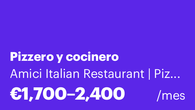 Pizzero y cocinero