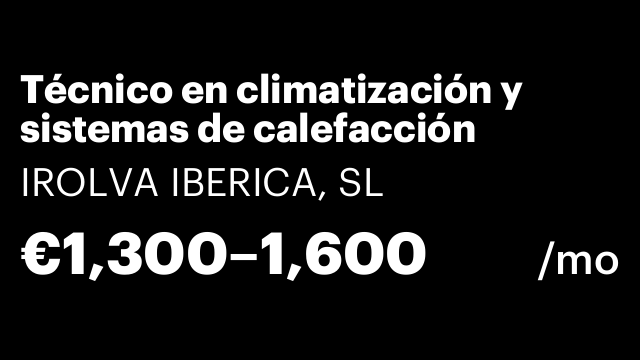 Técnico en climatización y sistemas de calefacción