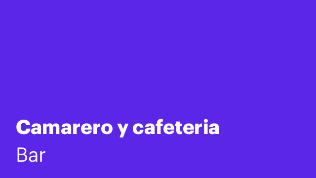 Camarero y cafeteria