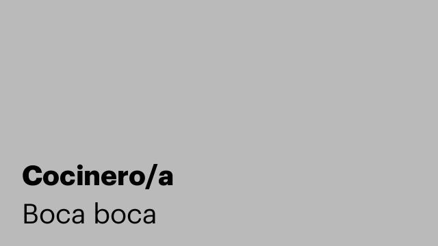 Cocinero/a