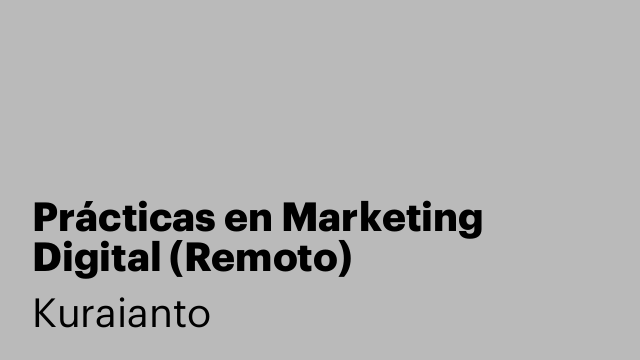Prácticas en Marketing Digital (Remoto)