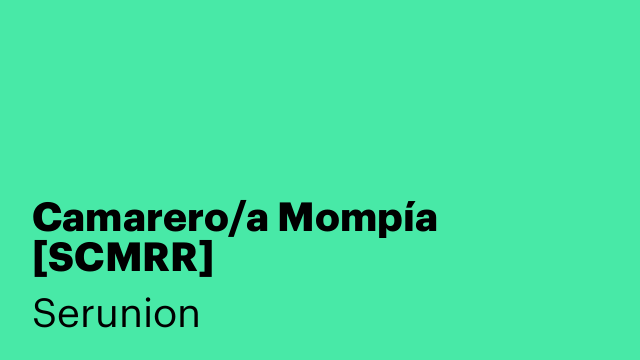 Camarero/a Mompía [SCMRR]