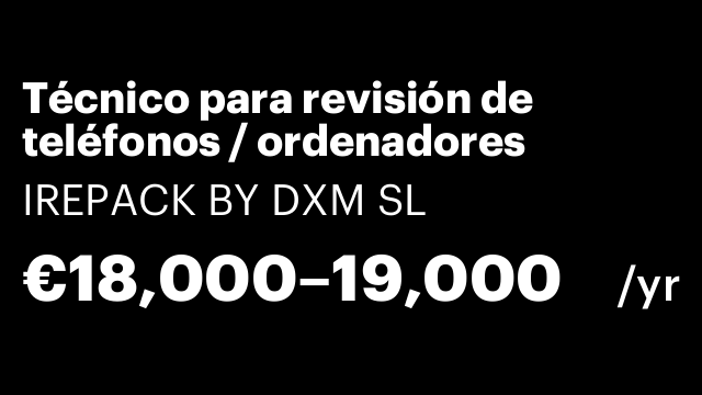 Técnico para revisión de teléfonos / ordenadores