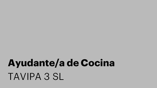 Ayudante/a de Cocina