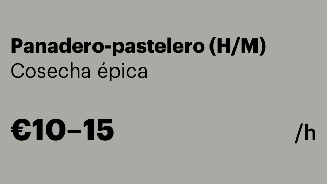 Panadero-pastelero (H/M)