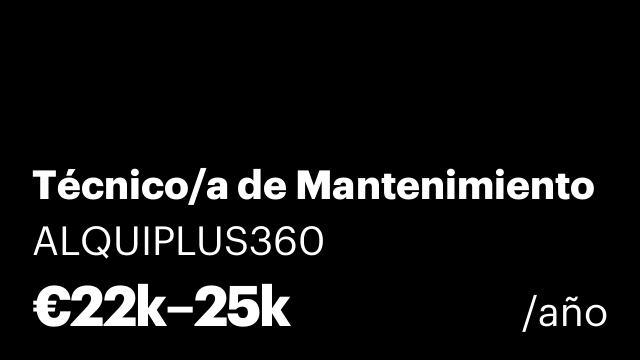 Técnico/a de Mantenimiento