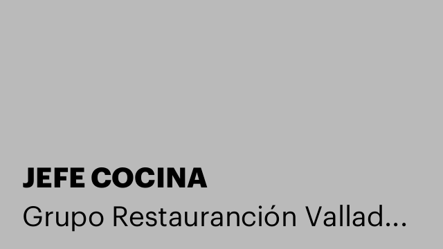 JEFE COCINA