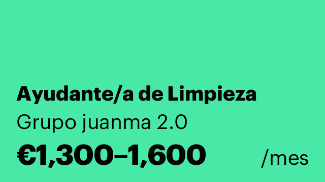 Ayudante/a de Limpieza