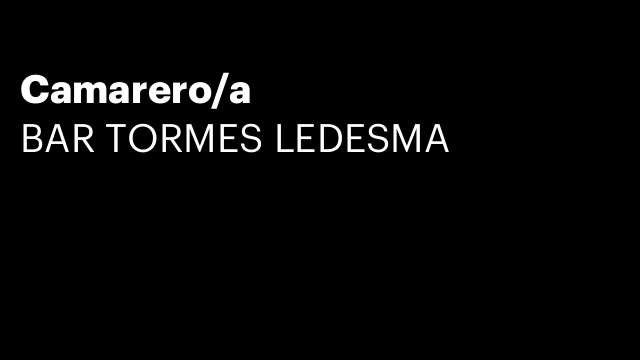 Camarero/a