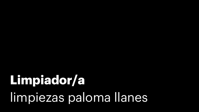 Limpiador/a
