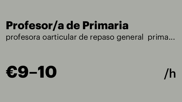 Profesor/a de Primaria