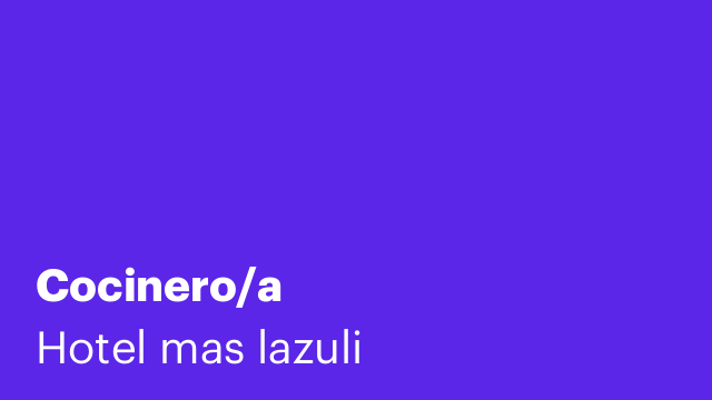 Cocinero/a