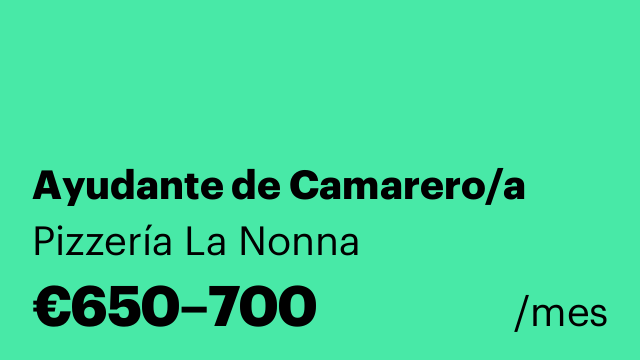 Ayudante de Camarero/a