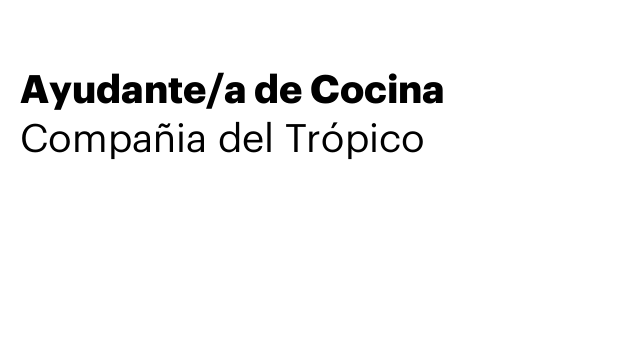 Ayudante/a de Cocina