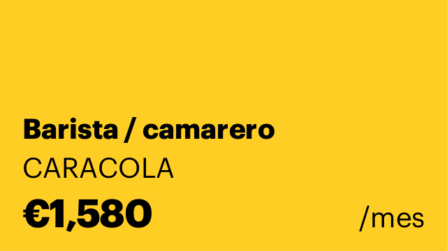 Barista / camarero