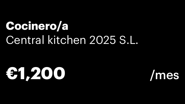 Cocinero/a