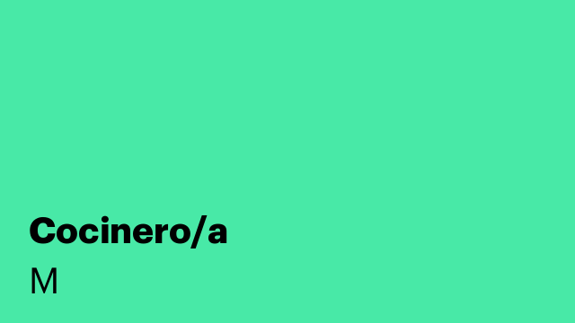 Cocinero/a