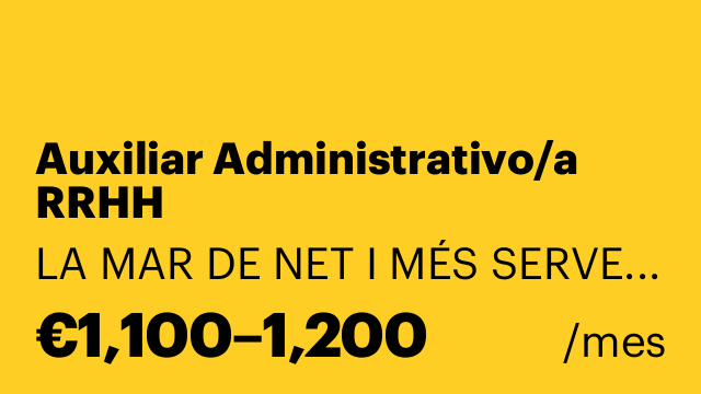 Auxiliar Administrativo/a RRHH