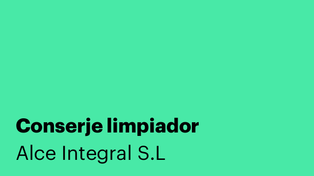 Conserje limpiador