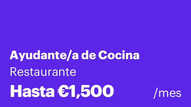 Ayudante/a de Cocina