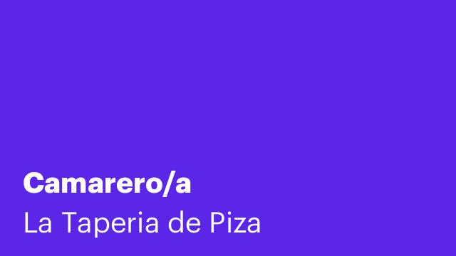 Camarero/a