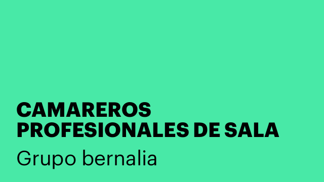CAMAREROS  PROFESIONALES DE SALA DE ALTO NIVEL