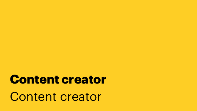Content creator