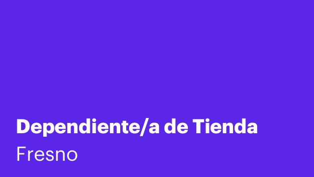 Dependiente/a de Tienda