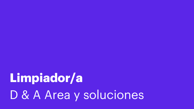 Limpiador/a