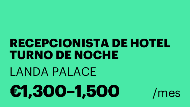 RECEPCIONISTA DE HOTEL TURNO DE NOCHE
