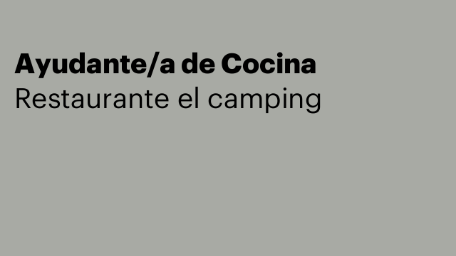 Ayudante/a de Cocina
