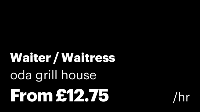 Waiter / Waitress