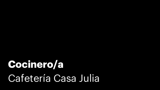 Cocinero/a