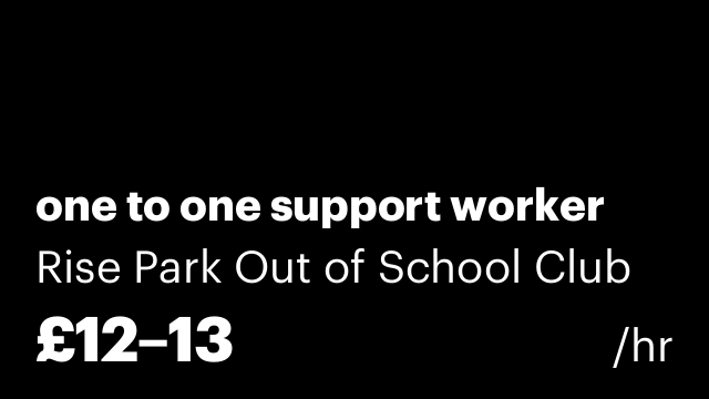 one to one support worker