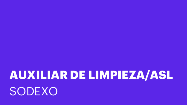 AUXILIAR DE LIMPIEZA/ASL