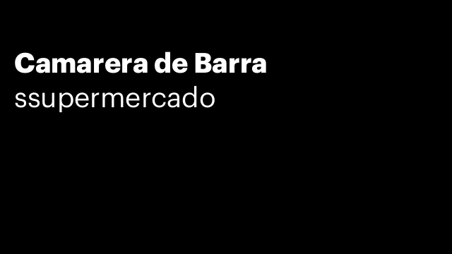 Camarera de Barra
