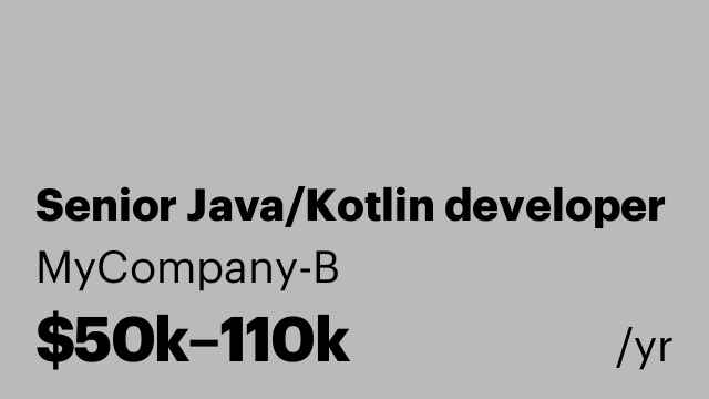 Senior Java/Kotlin developer