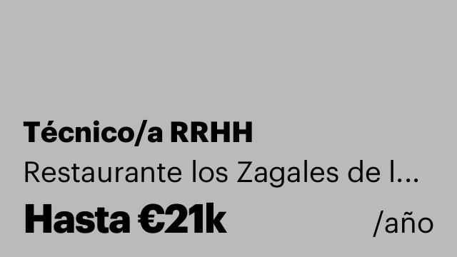 Técnico/a RRHH