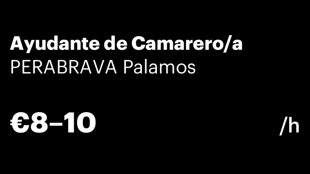 Ayudante de Camarero/a