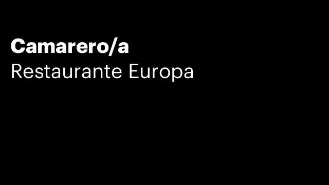 Camarero/a