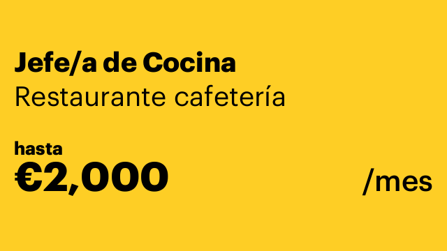 Jefe/a de Cocina