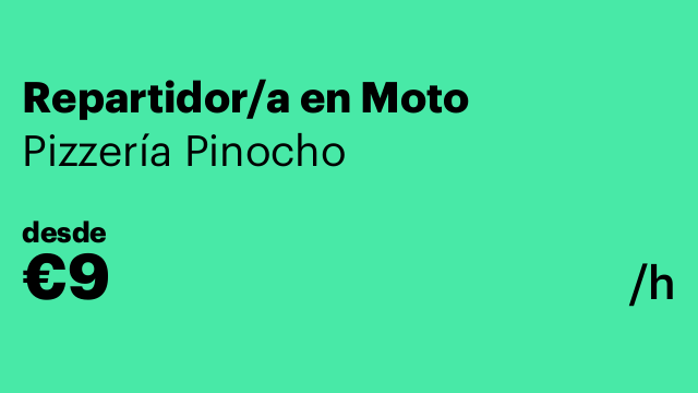 Repartidor/a en Moto
