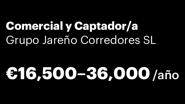 Comercial y Captador/a