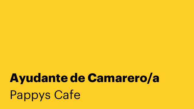 Ayudante de Camarero/a